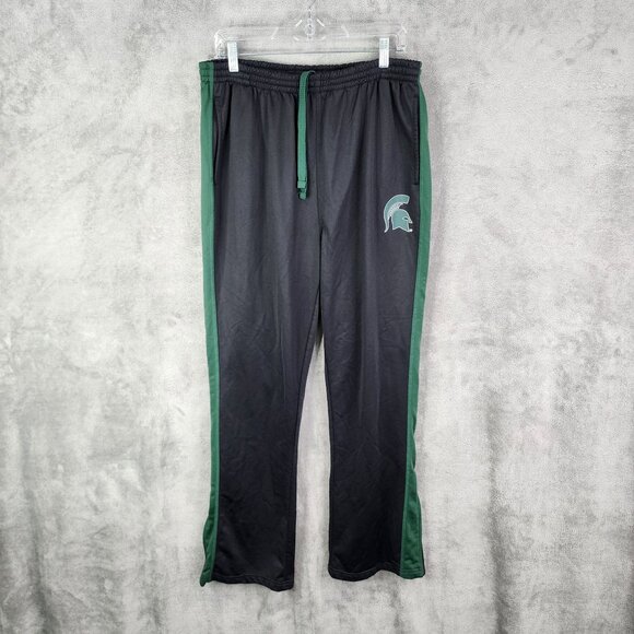 Mens Black & Green Michigan State Spartans Campus Heritage Track Pants Size XL - Picture 2 of 11